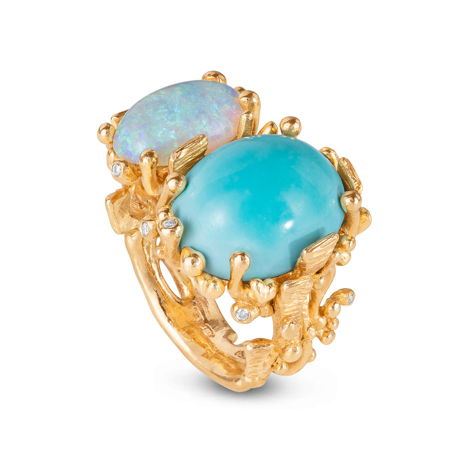 Boho ring Turquoise & Opal